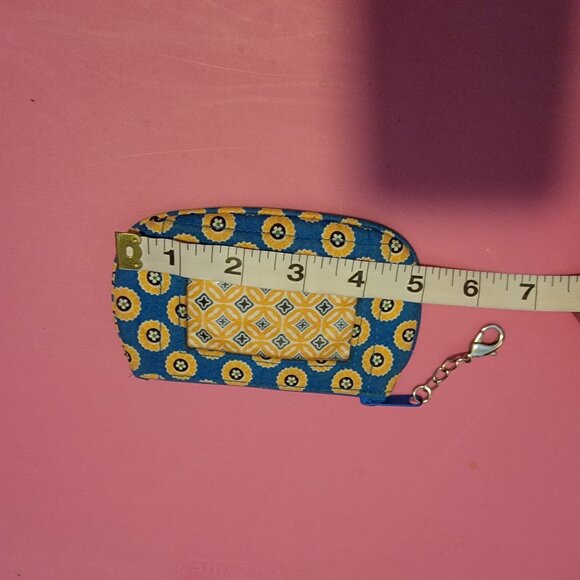 VERA BRADLEY RIVIERA BLUE CLIP ZIP ID CASE COIN CHANGE PURSE - Picture 7 of 9